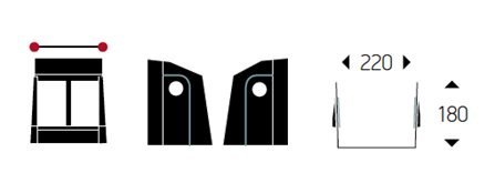 Isabella Winter Porch awning technical illustration